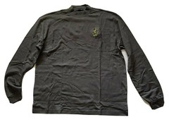 New Port Authority Long Sleeve Gray Cotton Shirt w/Logo Size XLarge