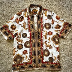 Prestige Mens Button Up Short Sleeve Shirt Linen Large LUX-600
