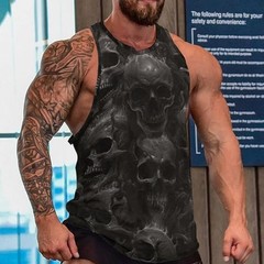 Graphic Novelty Skeleton 3D Tank Top