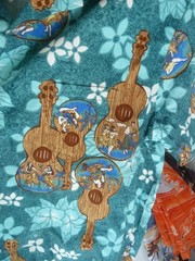 NUI NAHU 56″ chest Hawaiian Shirt Vintage Guitars MADE IN HAWAII