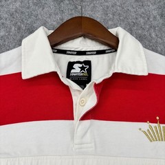 Budweiser Starter 50th Anniversary Mens Rugby Shirt Red White Striped Large L