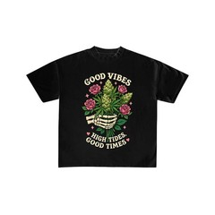 Good Vibes Cannabis Bouquet Vintage Tee