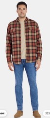 Lot of 2 George Super Soft Men’s Plaid Flannel button down Shirts NWT Size L