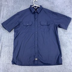 Dickies Performance System Vented Shirt Men’s XL Navy Blue Short Sleeve Nylon