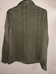 Maison Article Jacquard Knit Long Sleeve Shirt Size: Small Color: Olive NEW!