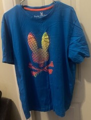 Psycho Bunny Hindes Graphic Tee (Seaport Blue) Size XL (7)