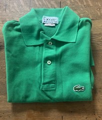 Vintage 60s Men’s Izod Lacoste Polo Kelly Green With Green Alligator No Size