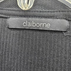 Claiborne Men’s Size Medium Black Short Sleeve Ribbed Knit Polo Shirt