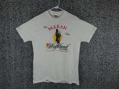 Vintage 1996 Clan McLean Highland Games T-Shirt Size M Braemar Scotland Oneita