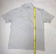 Johnnie-O Golf Polo Mens Villanova – Heather Grey striped polo – Small