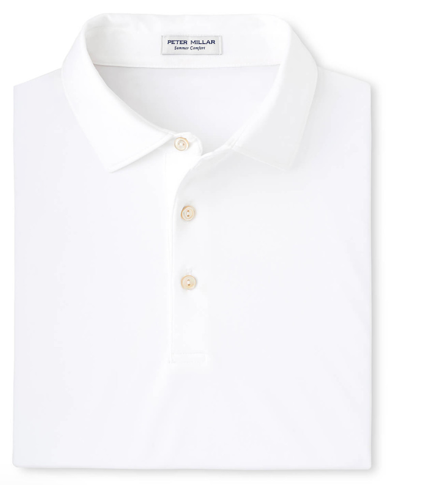 NEW! PETER MILLAR SHIRT SUMMER COMFORT POLO – WHITE
