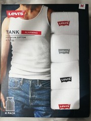 Levi’s Mens Ribbed Tank Top Shirt 4Pack/5Pack Premium Soft Cotton Various New