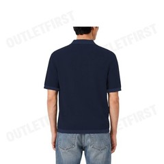 CALVIN KLEIN SMOOTH COTTON WAFFLE SWEATER POLO SHIRT COLOR NAVY CODE: 40BM304