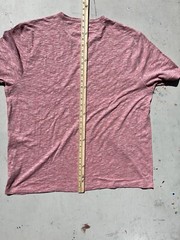 Men’s Faherty T-Shirt Pink Solid Henley 2XL City Preppy Casual Beach Oversized
