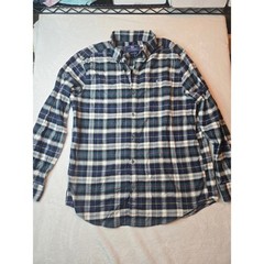 Vineyard Vines Whale Shirt Mens L Blue Green Plaid Cotton Stretch Button Down