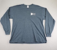 Gildan Shirt Mens XL Gray National Infusion Services Graphic Long Sleeve Thick
