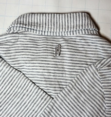 Johnnie-O Golf Polo Mens Villanova – Heather Grey striped polo – Small