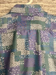 Vintage Le Bombyx Thailand Handmade Men’s 100% Silk Multicolor Button Up Shirt