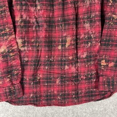Jachs Brawny Flannel Shirt Mens XL Plaid Acid Wash Button Up Heavy Outdoor