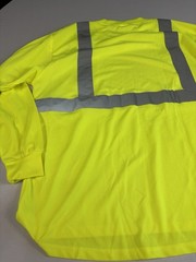 Forrester Mens 2XL Hi Vis Safety Shirt Long Sleeve Reflective ANSI Class 2