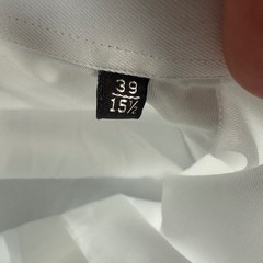Canali Dress Shirt Mens 15.5 39 White Cotton Long Sleeve Spread Collar Italy