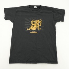El Quetzal Black Graphic T-Shirt Jaguar Maya Guatemala Gold Design Size M