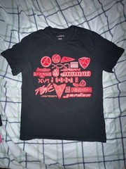 Jordan Brand Multi Logo Collage AIR JORDAN Jumpman Black Graphic T-Shirt Large