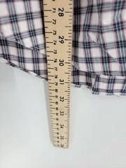 J Crew Shirt Mex XL Blue White Plaid Long Sleeve Button Up Secret Wash Shirting