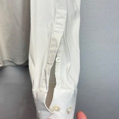 Theory Button Up Dress Shirt Mens L White Long Sleeve Minimalist Professional