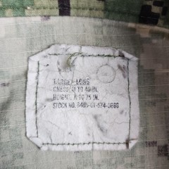 U.S Navy Blouse Large Long Working Uniform Type III NWU Seals Military Camo Top