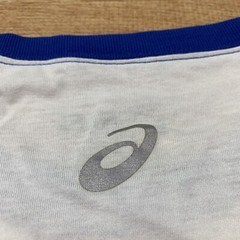Asics World Series Of Beach Volleyball Shirt Raglan Mens L White/Blue 3/4 Sleeve