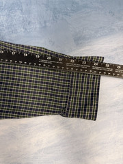 CHAPS Easy Care Men’s Dress Shirt Green Blue Stripe Cotton Poly Size XL