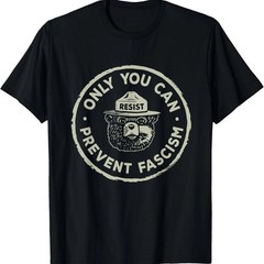 Only You Can Prevent Fascism Resist Unisex Vintage Cotton Graphic Tee