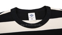NON STOCK Heavy Mens Horizontal Stripe T-Shirt Retro Prison Tee Short-sleeve Top