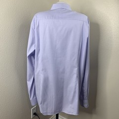 Eton ‘Solid Dobby’ L/S Button Twill Contemporary Cut Away Collar Sz 46 18 XXL