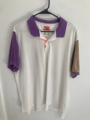 Nike Golf Dri Fit Men’s XXL Color Block Polo Shirt Orange Nike Tag