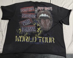 Paper Money Road 2 Riches World Tour Graphic Print Black Cotton Men’s T-Shirt
