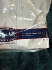 Allen Solly White Oxford 17 / 3 Dress Shirt Long Sleeve 100% Cotton NWT