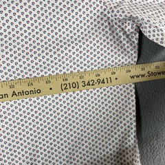 7 Diamonds Shirt Mens Medium White Geometric Short Sleeve Button Up Stretch
