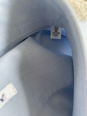 Fray Mozart Dress Shirt Men’s 42/16.5 Sky Blue Cotton Made in Italy NWT