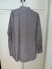 Jos A Bank Traveler Collection Mens 2XL Plaid Dress Shirt Traditional Fit