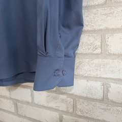 Giorgia Armani Regular Fit Dress Shirt Size 16.5 Blue Cotton Black Label
