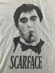Scarface Iced Out Shirt Mens 3XL Gray Big Print Pacino Streetwear Gangster Rap
