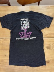 Vintage 1983 Stray Cats Struttin Across America Tour T Shirt Screen Stars L