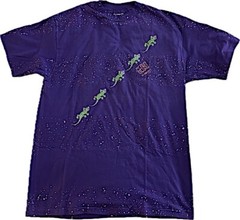 Vtg 80s GECKO HAWAII Glow N The Dark PAINT SPATTERED T-Shirt LG Surf SKATE NDS