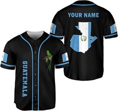 Personalized Name Guatemala Baseball Jersey Shirt Guatemala Camisas Guatemalan P