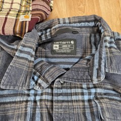 Carhartt Shirt Mens 2XL Lot 3 Plaid Flannel Button Front Long Sleeve Workwear