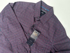 NWT MBX Peached Poplin Slim Fit Button Up Shirt Men’s Small Long Sleeve