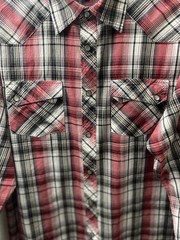 Men Elixir Button Down Red Black White Plaid Long Sleeve Shirt Size L