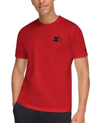 Starter Classic-Fit Embroidered Logo Graphic T-Shirt Men’s L Red Short Sleeve